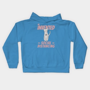 Cats are true masters of Social Distancing Kids Hoodie